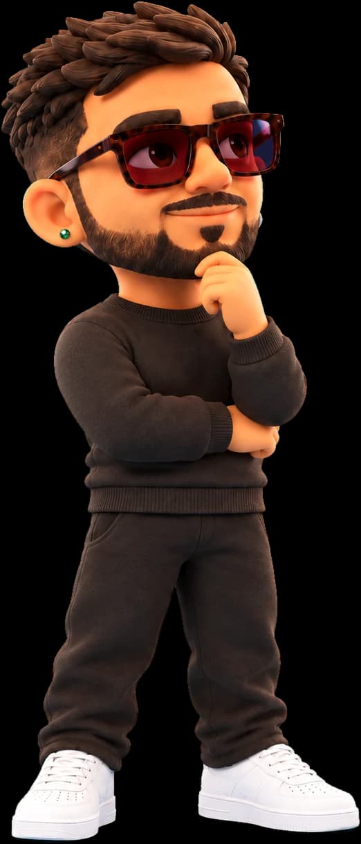 El personaje de Luis pensando en tu proyecto