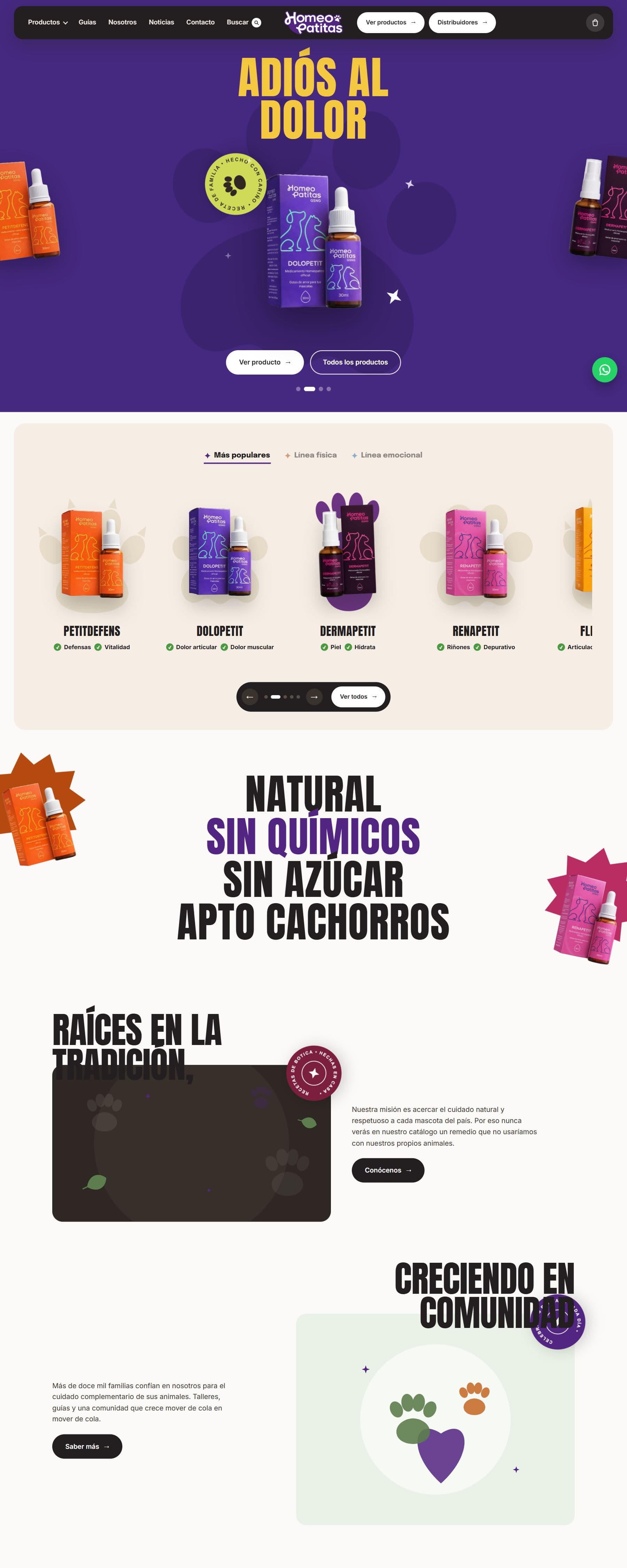 Vista de escritorio de Homeopatitas